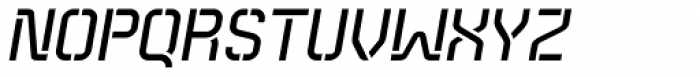 Technical Stencil VP Oblique Font UPPERCASE