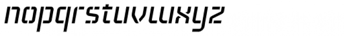Technical Stencil VP Oblique Font LOWERCASE