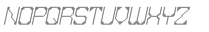 Techno Message JNL Oblique Font LOWERCASE