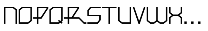 Techno Retro Regular JNL Font UPPERCASE