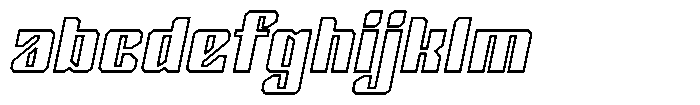 Techno World Italic Outline FONT