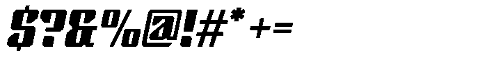 Techno World Italic Font OTHER CHARS