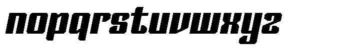 Techno World Italic Font LOWERCASE
