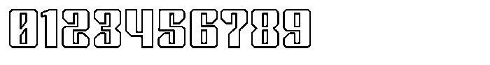 Techno World Outline Font OTHER CHARS