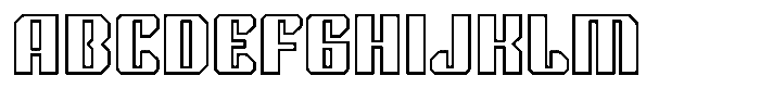 Techno World Outline Font UPPERCASE