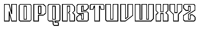 Techno World Outline Font UPPERCASE