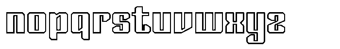 Techno World Outline Font LOWERCASE
