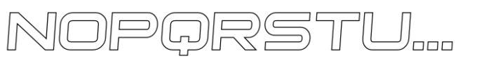 Technoise Italic Outline Font LOWERCASE