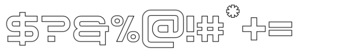 Technoise Outline Font OTHER CHARS