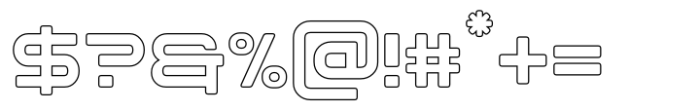 Technoise Rounded Outline Font OTHER CHARS