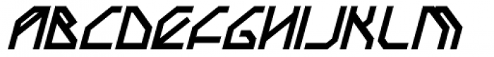 Techstep Black Oblique Font UPPERCASE