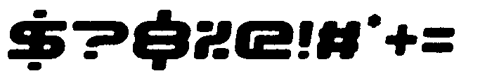 Techzone Circular Eroded Italic Font OTHER CHARS