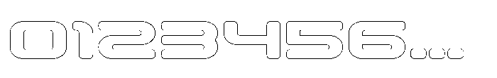 Techzone Circular Outline Font OTHER CHARS