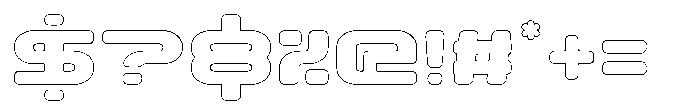 Techzone Circular Outline Font OTHER CHARS