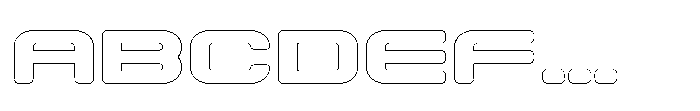 Techzone Circular Outline Font UPPERCASE