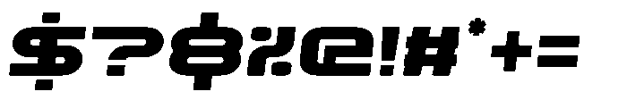 Techzone Inline Italic Font OTHER CHARS