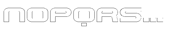 Techzone Outline Font LOWERCASE