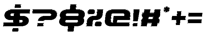Techzone Rimmed Italic Font OTHER CHARS
