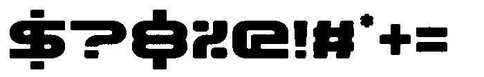 Techzone Rounded Noise Font OTHER CHARS