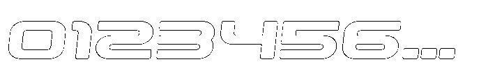 Techzone Rounded Outline Italic Font OTHER CHARS