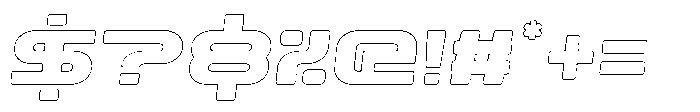 Techzone Rounded Outline Italic Font OTHER CHARS