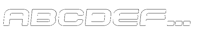 Techzone Rounded Outline Italic Font UPPERCASE