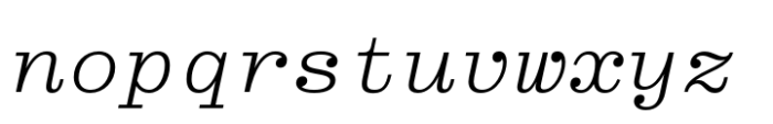 Tecla Light Italic Font LOWERCASE