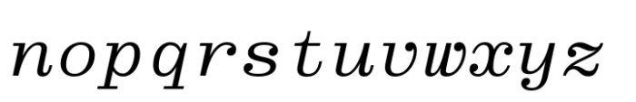 Tecla Medium Italic Font LOWERCASE