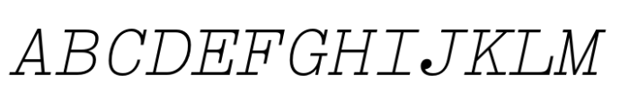 Tecla Thin Italic Font UPPERCASE