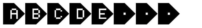Tecna Dark Right Triangle BNF Font UPPERCASE