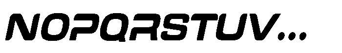 Tecnostar Bold Italic Font UPPERCASE