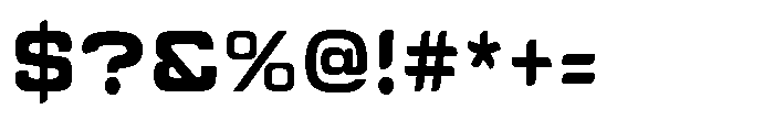 Tecnostar Bold Font OTHER CHARS