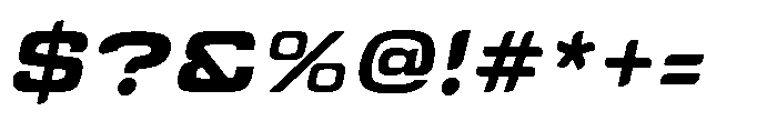 Tecnostar Expanded Bold Italic Font OTHER CHARS