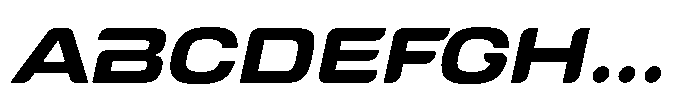 Tecnostar Expanded Bold Italic Font UPPERCASE