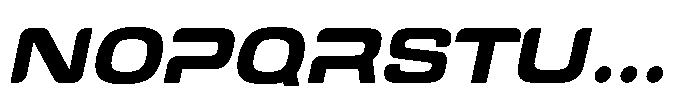 Tecnostar Expanded Bold Italic Font UPPERCASE