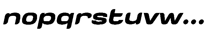 Tecnostar Expanded Bold Italic Font LOWERCASE