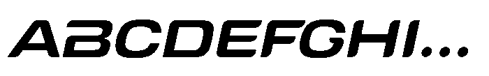 Tecnostar Expanded Italic Font UPPERCASE