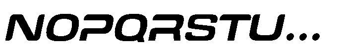 Tecnostar Expanded Italic Font UPPERCASE