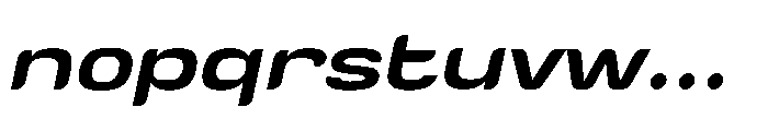 Tecnostar Expanded Italic Font LOWERCASE