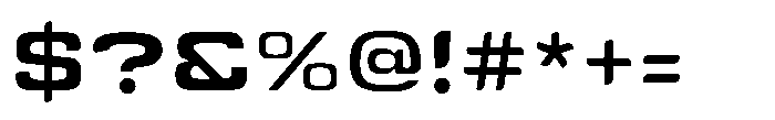Tecnostar Expanded Font OTHER CHARS