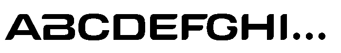 Tecnostar Expanded Font UPPERCASE