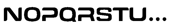 Tecnostar Expanded Font UPPERCASE