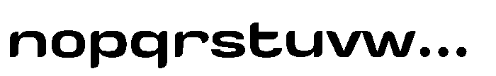 Tecnostar Expanded Font LOWERCASE