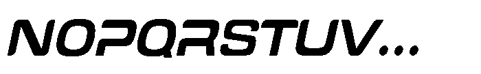 Tecnostar Italic Font UPPERCASE