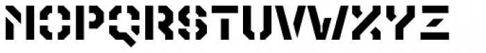 TecoSans Stencil Bold Font LOWERCASE