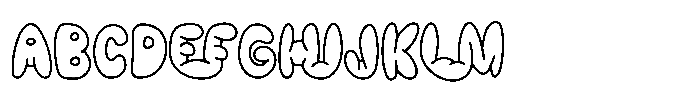 Teenage Luck Outline Font UPPERCASE