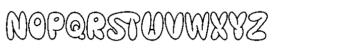 Teenage Luck Outline Font UPPERCASE