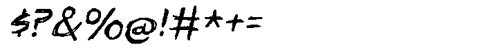 Teenage Parties Italic Font OTHER CHARS