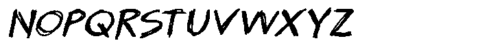 Teenage Parties Italic Font UPPERCASE