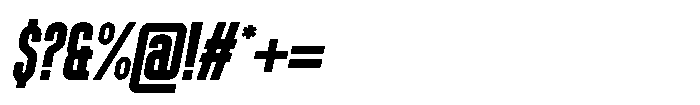 Tegaslim Italic Font OTHER CHARS